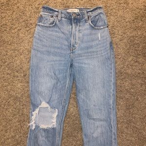 Abercrombie Ultra High Rise 90s Straight Jean **short length, curve love**